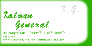 kalman general business card